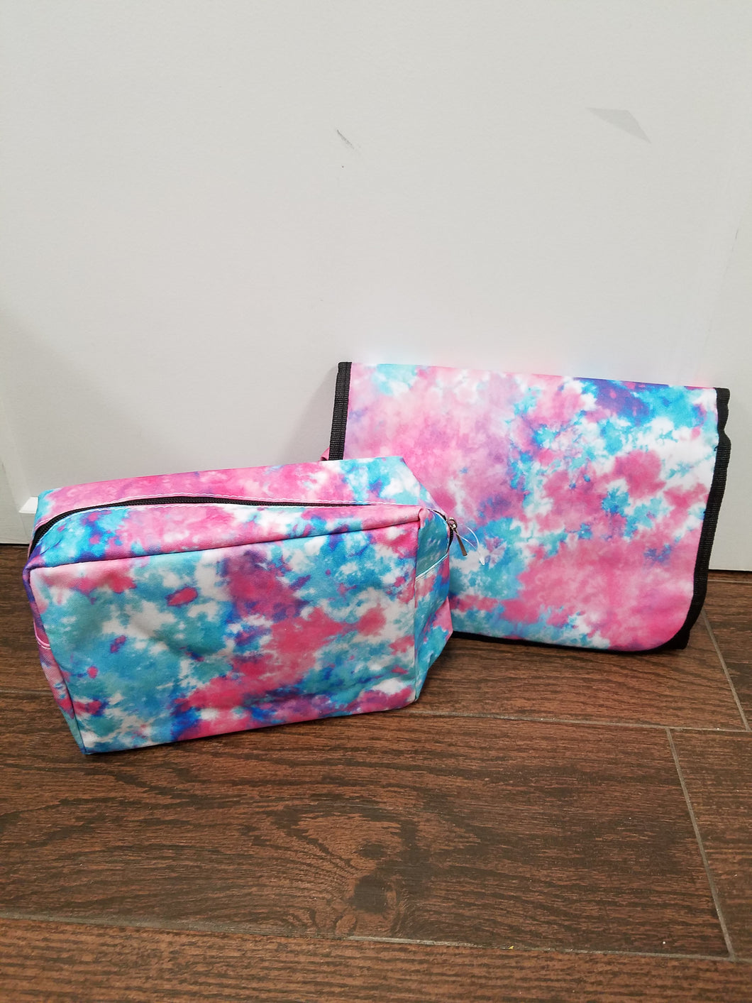 watercolor cosmetic travel case set