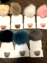 Load image into Gallery viewer, Sherpa Bear Pompom Hospital Hat
